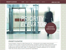 Tablet Screenshot of priorityelevator.com